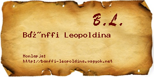 Bánffi Leopoldina névjegykártya